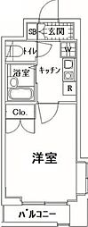 OLIO渋谷西原 5階1Kの間取り
