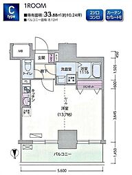リヴェールハウス八王子 ワンルームの間取図画像