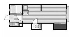 グリーンマンション 2階ワンルームの間取り