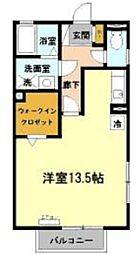 ゴールドセブン ＡＢ 1階ワンルームの間取り