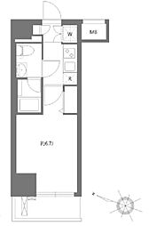 PREMIUMCUBE東十条Aria 1Kの間取図画像