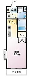 エトワール ワンルームの間取図画像