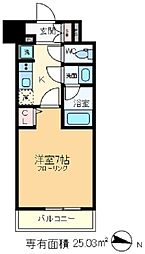 センテニアル王子神谷 1Kの間取図画像