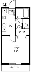 ギャラリー2133 1Kの間取図画像