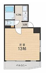 Lux 1Kの間取図画像