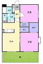 フルーエント芝山 2SLDKの間取図画像