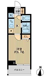 HF早稲田レジデンス 1Kの間取図画像