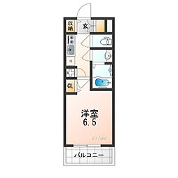 JR大阪環状線 弁天町駅 徒歩6分の賃貸マンション 7階1Kの間取り