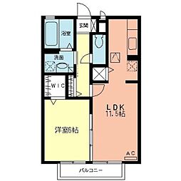 相原ヒルズみつまた 1LDKの間取図画像
