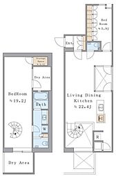 Brilliaist西麻布霞町 2LDKの間取図画像
