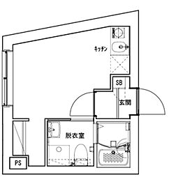 Ludens椎名町 1階ワンルームの間取り