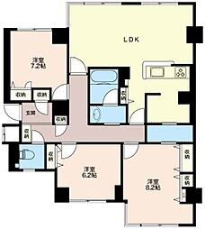 グリーンホームズ・1 3LDKの間取図画像
