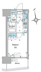 ルフォンプログレ品川大井 7階1Kの間取り