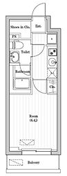 アーバンパーク登戸 1Kの間取図画像