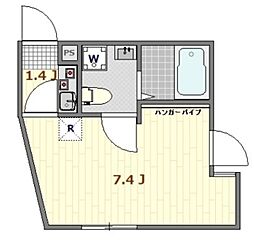 サザンロード堀切II 1階1Kの間取り