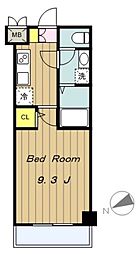 ラ・プランタン 1Kの間取図画像