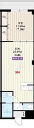 SKビル拾七番館 1LDKの間取図画像