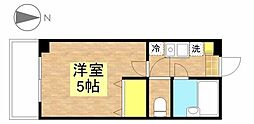 アライハイツ 1Kの間取図画像