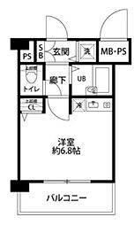 ロイヤルアメニティー大森 ワンルームの間取図画像