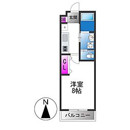 大阪市生野区林寺4丁目マンション 1Kの間取図画像