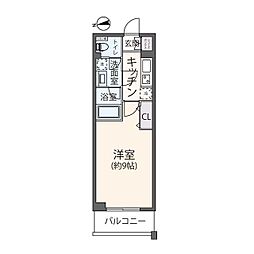 リージア新百合ヶ丘サウスコート 1Kの間取図画像