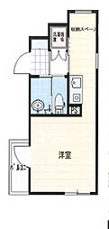 フォルターナ横浜反町 ワンルームの間取図画像