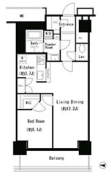 キャナルスクウェア豊洲 2階1LDKの間取り