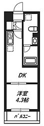 リヴシティ八王子 1DKの間取図画像