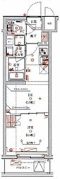 ハーモニーレジデンス東京八広ザ・スプレッド 1DKの間取図画像