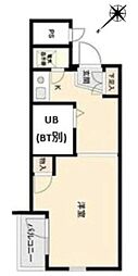 キャッスルマンション川越B ワンルームの間取図画像