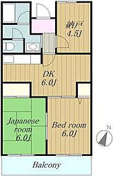 アルファハイツいぶき野 3階2SDKの間取り