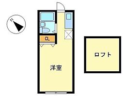 ハイムタチバナ ワンルームの間取図画像