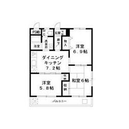 エントピアハウス 3DKの間取図画像