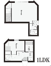 PRATIQUE TAKINOGAWA trend 2階1Kの間取り