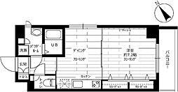 西武池袋線 江古田駅 徒歩4分の賃貸マンション 3階1DKの間取り
