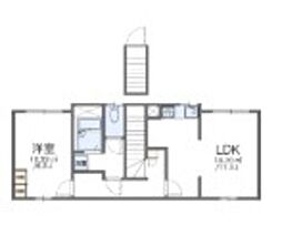 レオパレスイースト浅川 1Kの間取図画像