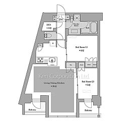 Ｂｒｉｌｌｉａ　ｉｓｔ　池尻大橋 4階2LDKの間取り