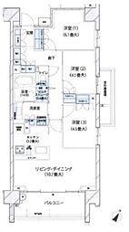ブランズシティ久が原 2階3LDKの間取り