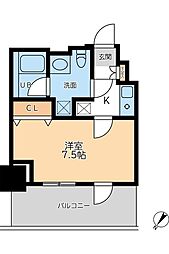 京王線 幡ヶ谷駅 徒歩2分の賃貸マンション 9階1Kの間取り