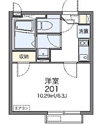 レオネクストたいようむら 1Kの間取図画像