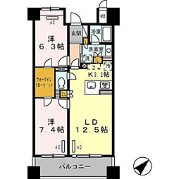 ロイヤルパークス豊洲 2LDKの間取図画像