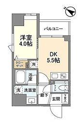 リビオメゾン日本橋久松町 1DKの間取図画像