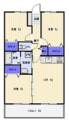 パストラール大谷 3LDKの間取図画像