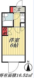 ダイニチ館F-31番館 1Kの間取図画像
