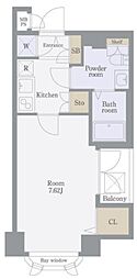 ディム三宿 1Kの間取図画像