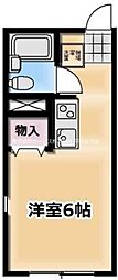ジュネスハイムA ワンルームの間取図画像