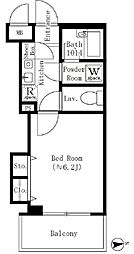 コアロート西早稲田 3階1Kの間取り