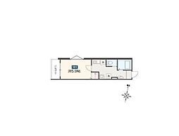 JR青梅線 東青梅駅 徒歩7分の賃貸アパート 2階1Kの間取り