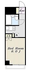 スカイパレス町田 1Kの間取図画像
