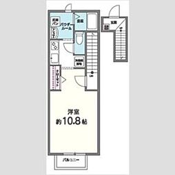 阪急伊丹線 伊丹駅 徒歩17分の賃貸アパート 2階1Kの間取り